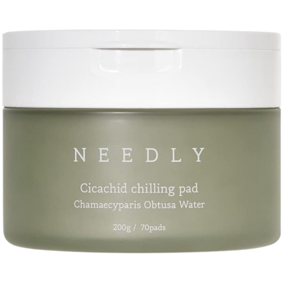 NEEDLY Cicachid Chilling Pad – Soothing & Pore Refining Toning Pads for Sensitive & Acne-Prone Skin (70 Pads)