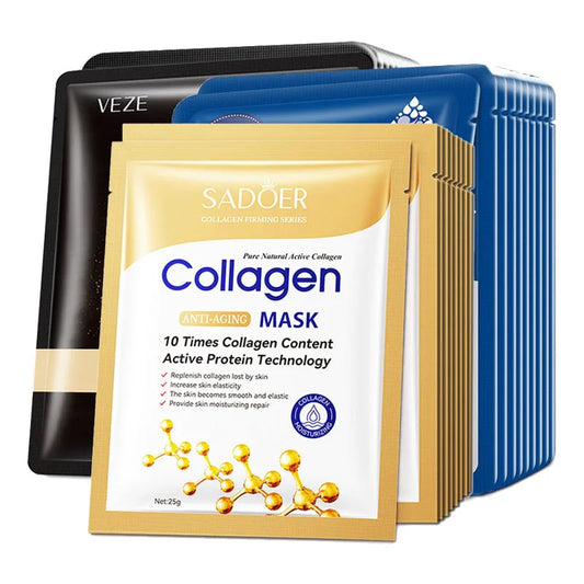 Hyaluronic Acid Collagen Face Masks – 20 Pack