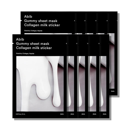 Abib Gummy Sheet Mask Collagen Milk Sticker 27ml X 10ea