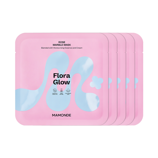 Mamonde Flora Glow Rose Marble Mask 36g X 5ea