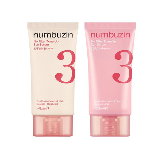 numbuzin No.3 No Filter Tone-Up Sun Serum SPF50+ PA++++ 50ml (2types)